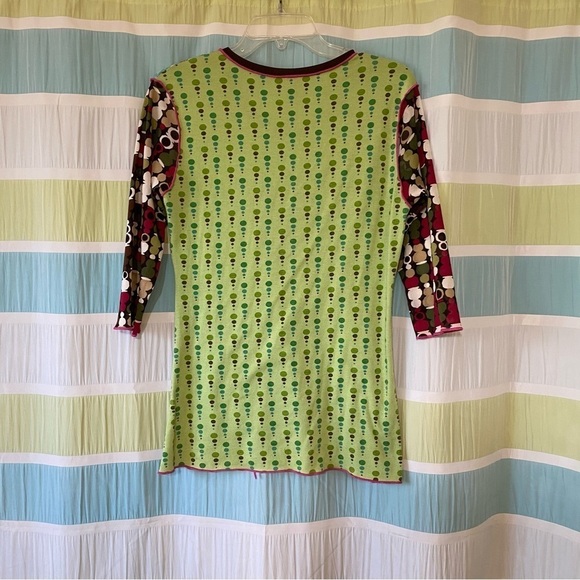 Anya SF Y2K Floral Graphic Pattern Mix Top Sz Medium - Picture 5 of 7